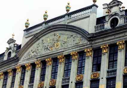 Golden Pediments On The Grand Place