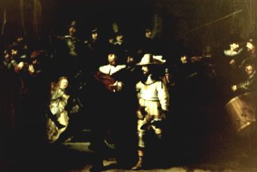 An Old Photo of Rembrandts Night Watch